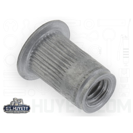 Avk Rivet Nut, #10-32 Thread Size, 0.415 in Flange Dia., .475 in L, Aluminum BTI-ALA1-1032-130/B